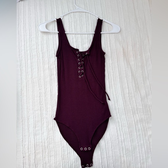 American Eagle Lace-Up Tank Bodysuit, Sz. S - Picture 2 of 4